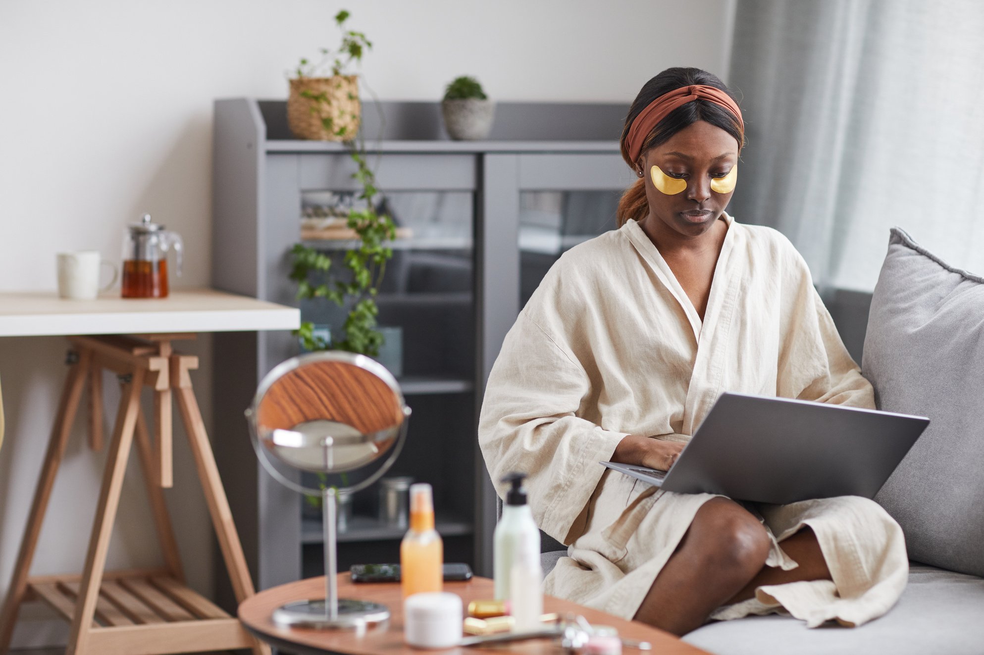 Young Woman Enjoying Self Care Day